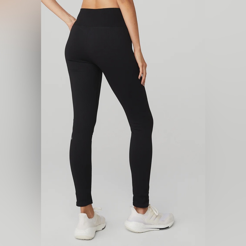 Alo Seamless High-Waist Ribbed Legging black size L